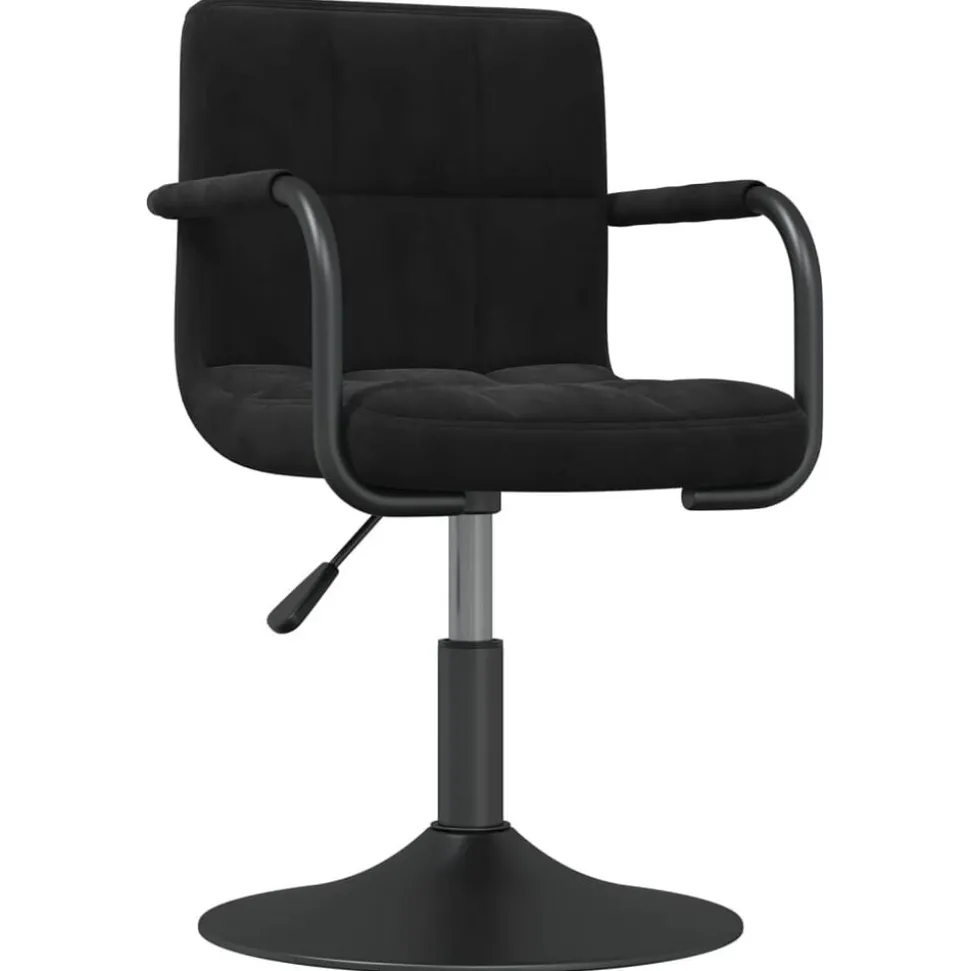vidaXL Eetkamerstoelen draaibaar 2 st fluweel zwart