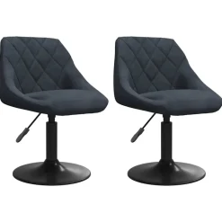 vidaXL Eetkamerstoelen draaibaar 2 st fluweel donkergrijs