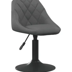 vidaXL Eetkamerstoelen draaibaar 2 st fluweel donkergrijs