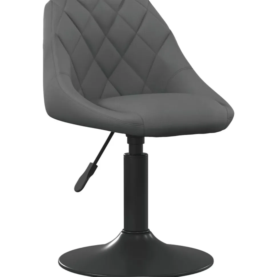 vidaXL Eetkamerstoelen draaibaar 2 st fluweel donkergrijs