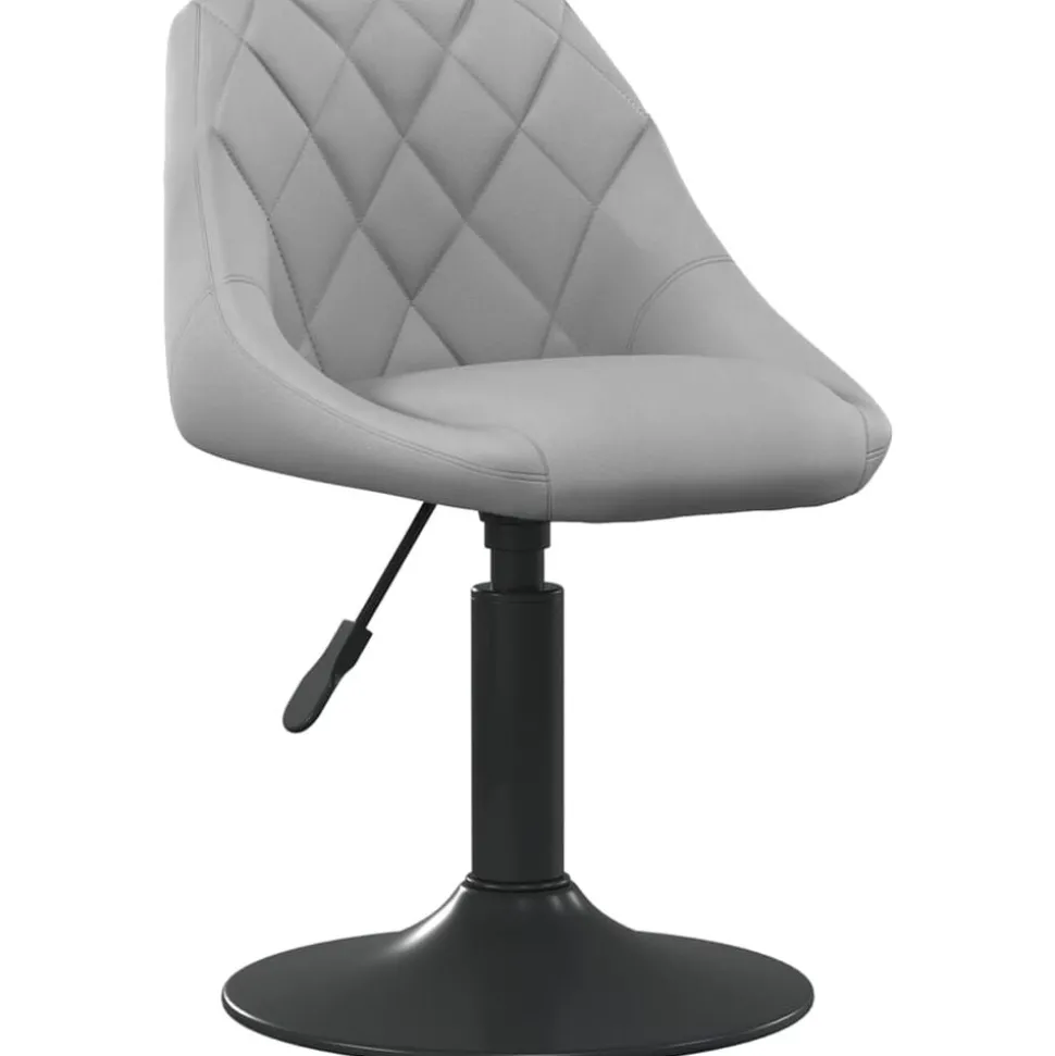 vidaXL Eetkamerstoelen draaibaar 2 st fluweel lichtgrijs