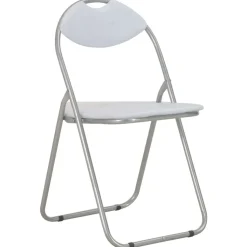 vidaXL Eetkamerstoelen inklapbaar 4 st kunstleer wit