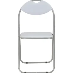 vidaXL Eetkamerstoelen inklapbaar 4 st kunstleer wit