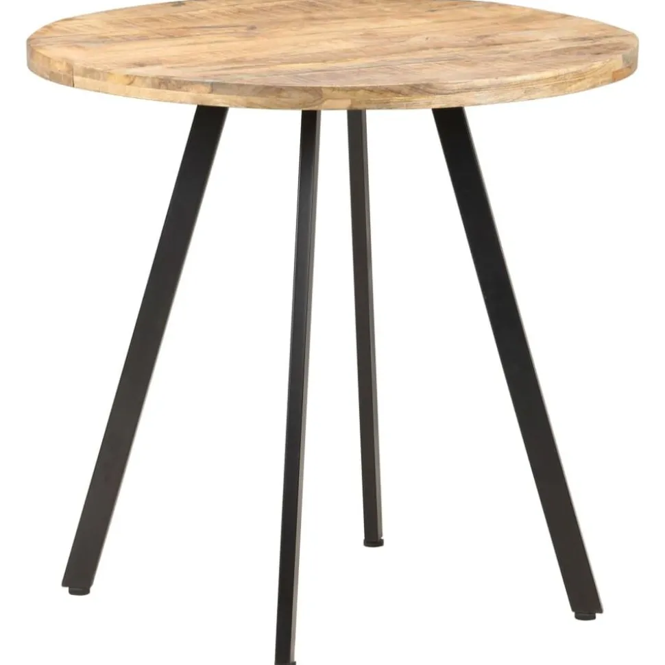 vidaXL Eettafel 80 cm ruw mangohout