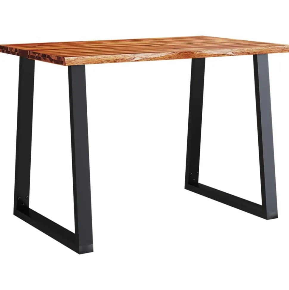 vidaXL Eettafel met natuurlijke rand 110x70x75 cm massief acaciahout