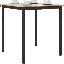 vidaXL Eettafel Naturel 70 x 70 x 75 cm Massief grenenhout