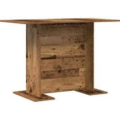 vidaXL Eettafel 110x60x75 cm bewerkt hout oud houtkleurig