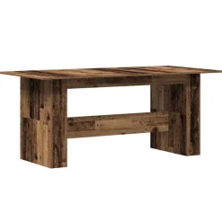 vidaXL Eettafel 180x90x76 cm bewerkt hout oud houtkleurig