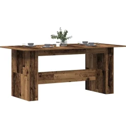 vidaXL Eettafel 180x90x76 cm bewerkt hout oud houtkleurig