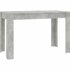 vidaXL Eettafel 120x60x76 cm bewerkt hout betongrijs