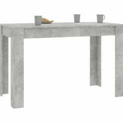 vidaXL Eettafel 120x60x76 cm bewerkt hout betongrijs