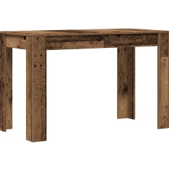 vidaXL Eettafel 120x60x76 cm bewerkt hout oud houtkleurig