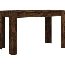 vidaXL Eettafel 120x60x76 cm bewerkt hout gerookt eikenkleurig