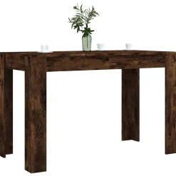 vidaXL Eettafel 120x60x76 cm bewerkt hout gerookt eikenkleurig