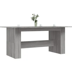 vidaXL Eettafel 180x90x76 cm bewerkt hout grijs sonoma eikenkleurig
