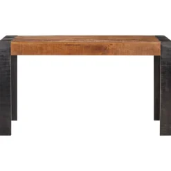 vidaXL Eettafel 140x70x76 cm massief ruw mangohout