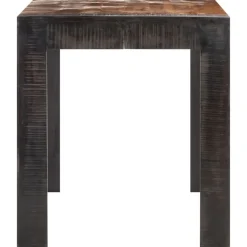 vidaXL Eettafel 140x70x76 cm massief ruw mangohout
