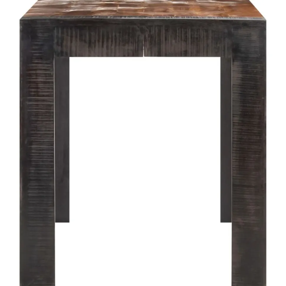 vidaXL Eettafel 140x70x76 cm massief ruw mangohout