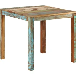 vidaXL Eettafel 82x80x76 cm massief gerecycled hout