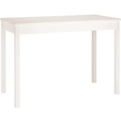 vidaXL Eettafel 110x55x75 cm massief grenenhout wit