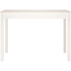 vidaXL Eettafel 110x55x75 cm massief grenenhout wit