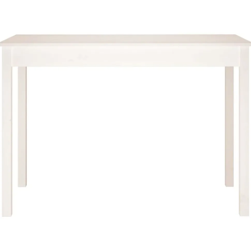 vidaXL Eettafel 110x55x75 cm massief grenenhout wit