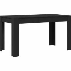 vidaXL Eettafel Zwart eiken 140 x 74,5 x 76 cm Bewerkt hout
