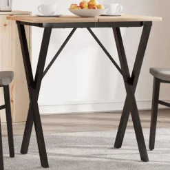 vidaXL Eettafelpoten X-frame 60x40x73 cm staal