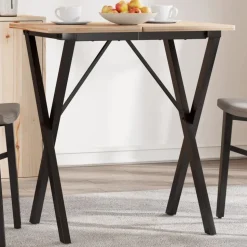 vidaXL Eettafelpoten X-frame 60x50x73 cm staal
