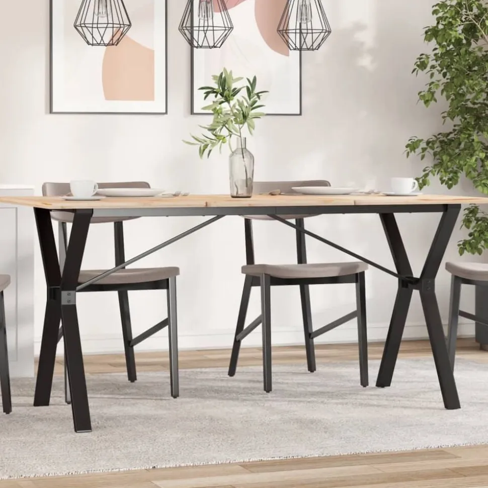 vidaXL Eettafelpoten Y-frame 140x60x73 cm staal