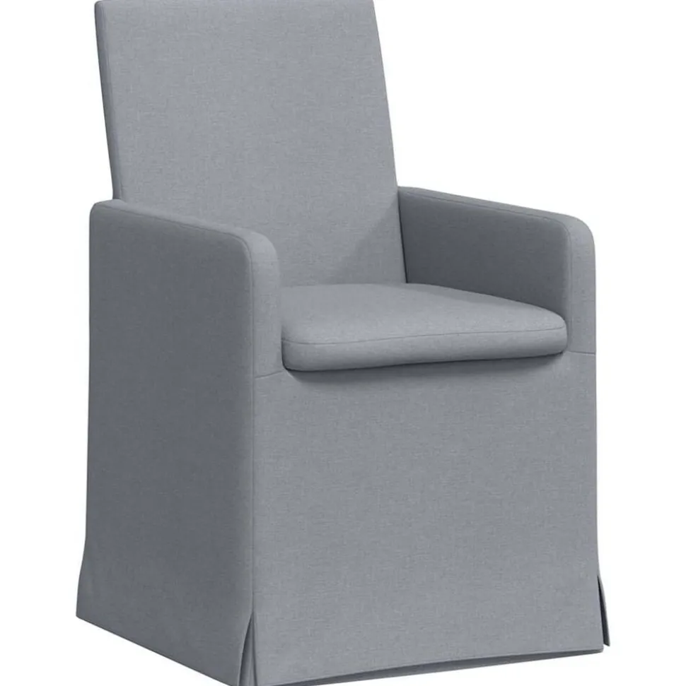 vidaXL Eettafelstoelen 2 pcs Lichtgrijs 57 x 67 x 95 cm Stof