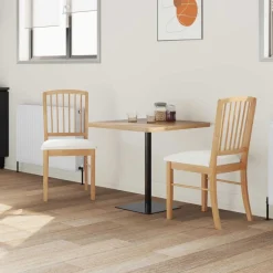 vidaXL Eettafelstoelen 2 pcs Naturel 50 x 52,5 x 91 cm