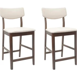 vidaXL Eettafelstoelen 2 pcs Licht Bruin 48 x 49 x 95 cm