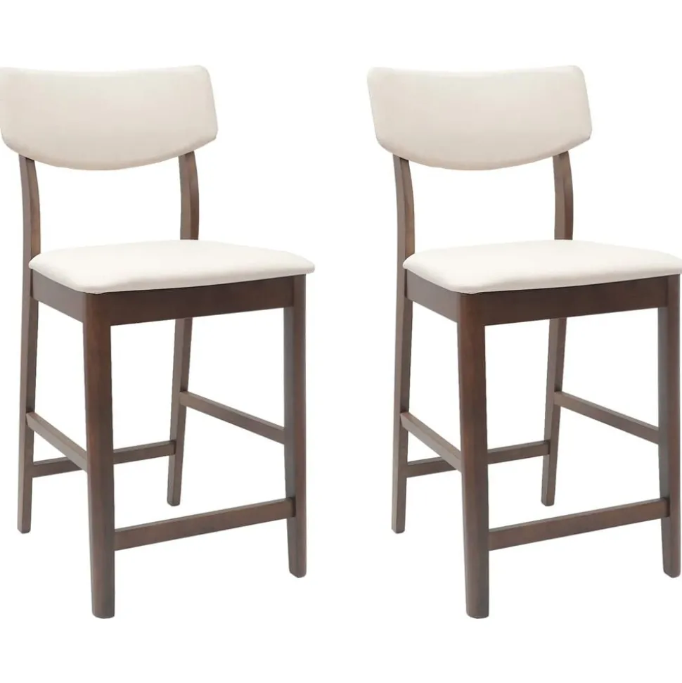 vidaXL Eettafelstoelen 2 pcs Licht Bruin 48 x 49 x 95 cm