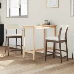 vidaXL Eettafelstoelen 2 pcs Licht Bruin 48 x 49 x 95 cm