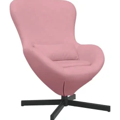 vidaXL Eivormige stoel Roze 63 x 73 x 90 cm Fluweel