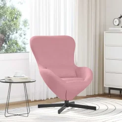 vidaXL Eivormige stoel Roze 63 x 73 x 90 cm Fluweel