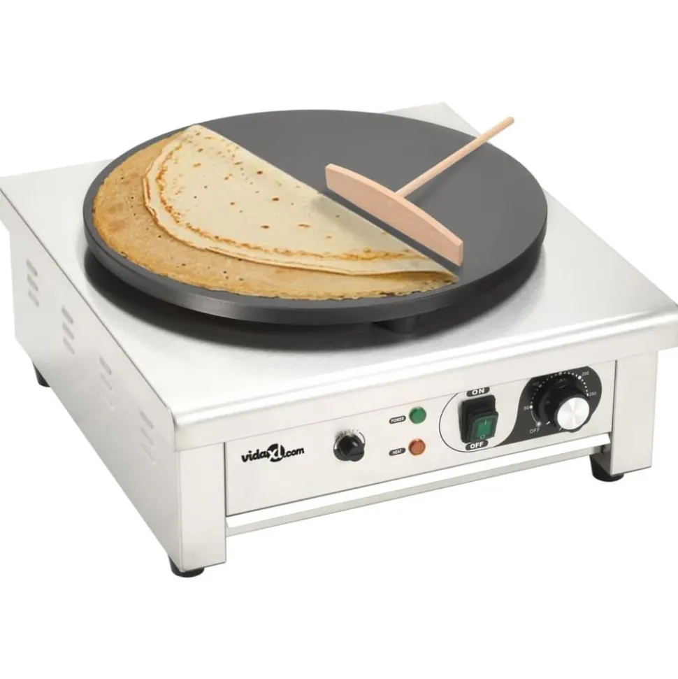vidaXL Elektrische crêpemaker met lekbakje 40 cm 3000 W