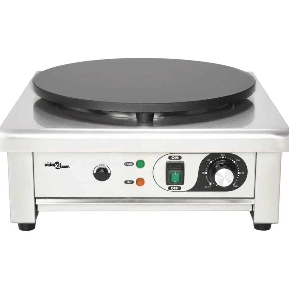 vidaXL Elektrische crêpemaker met lekbakje 40 cm 3000 W