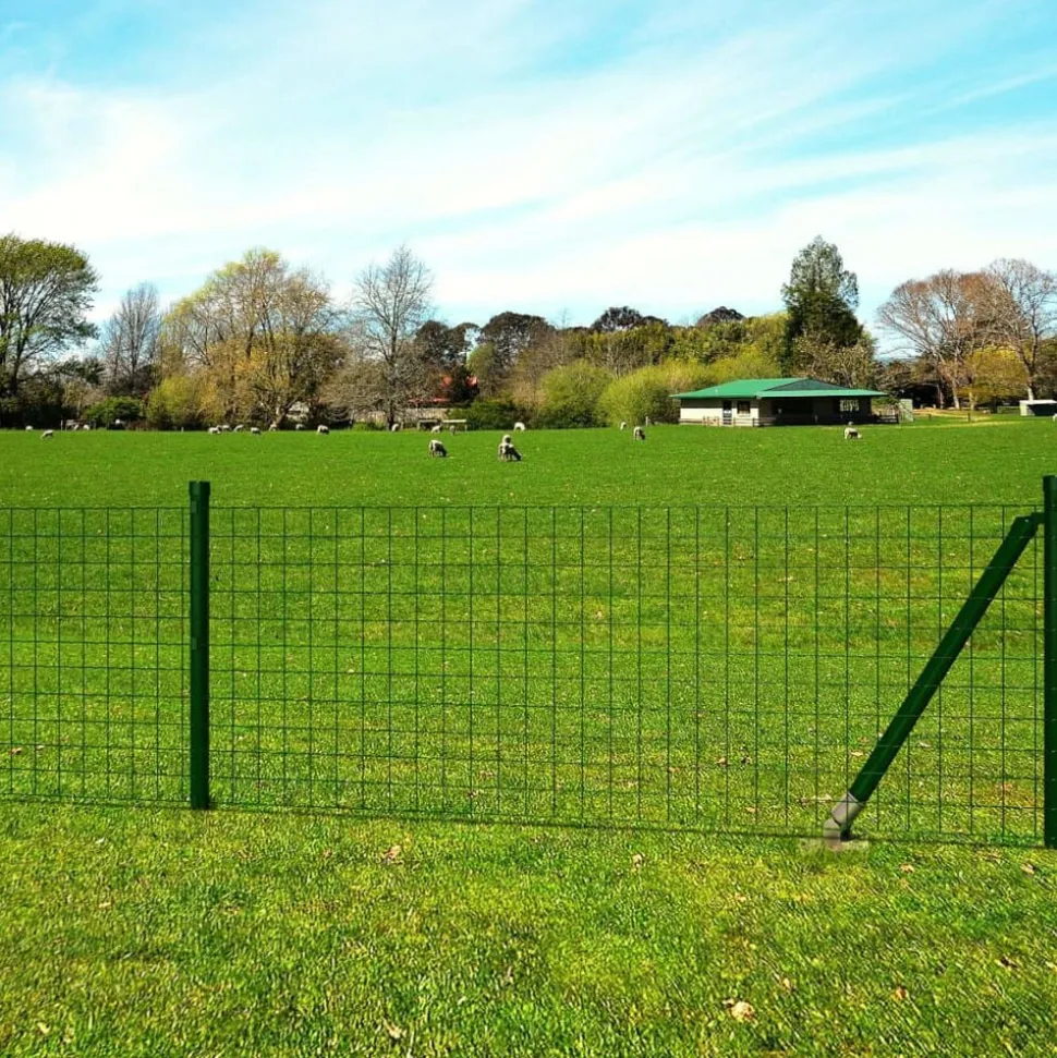 vidaXL Euro hek 10x0,8 m staal groen