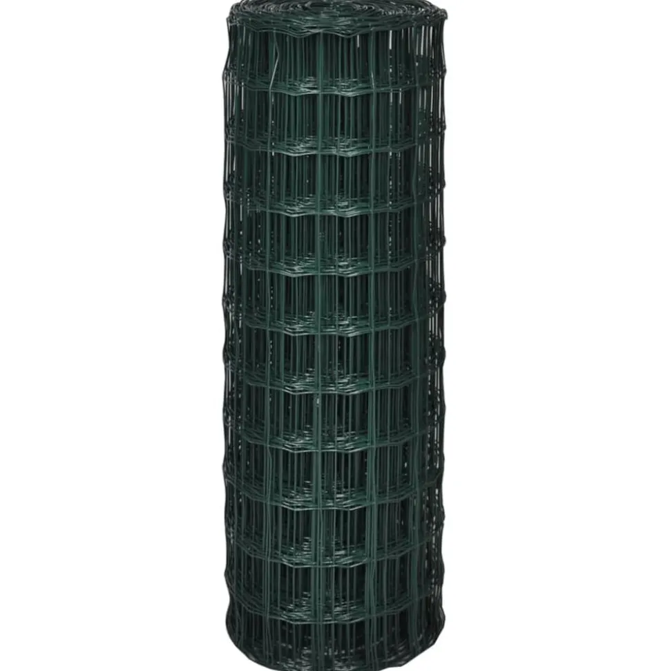 vidaXL Euro hek 10x0,8 m staal groen