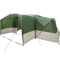 vidaXL Familietent voor 12 Personen Groen en Wit 760 x 645 x 230 cm