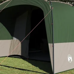 vidaXL Familietent voor 12 Personen Groen en Wit 760 x 645 x 230 cm