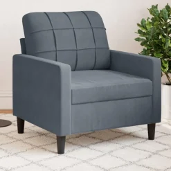 vidaXL Fauteuil 60 cm fluweel donkergrijs