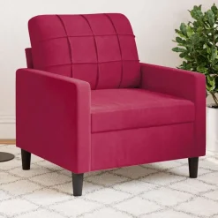 vidaXL Fauteuil 60 cm fluweel wijnrood