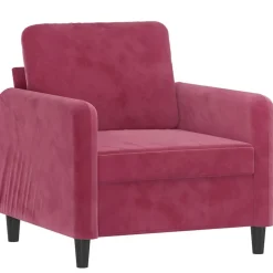 vidaXL Fauteuil 60 cm fluweel wijnrood