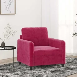 vidaXL Fauteuil 60 cm fluweel wijnrood