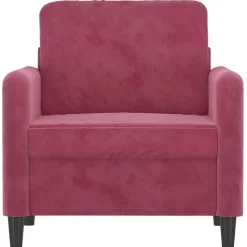 vidaXL Fauteuil 60 cm fluweel wijnrood