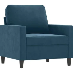 vidaXL Fauteuil 60 cm fluweel blauw