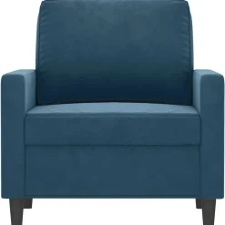 vidaXL Fauteuil 60 cm fluweel blauw